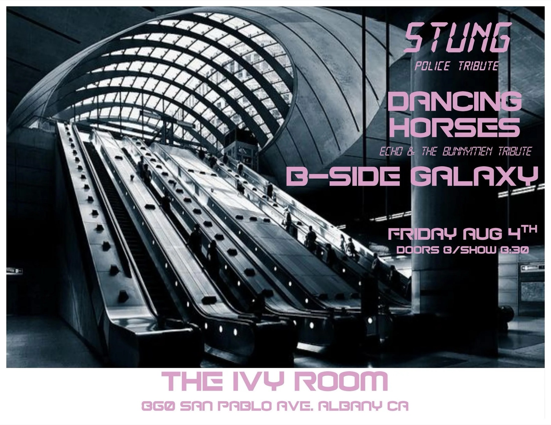 Dancing Horses at The Ivy Room 2023 show flyer